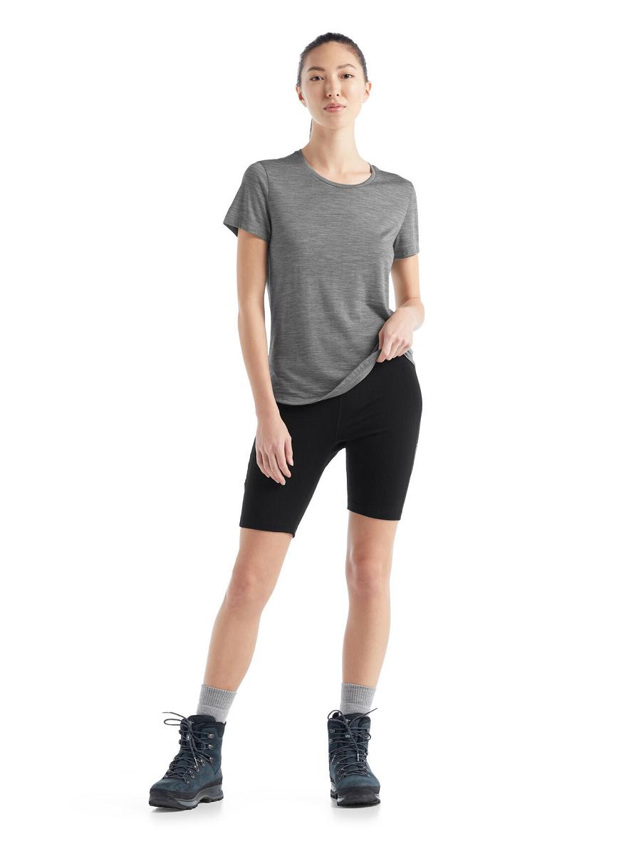 Women's Icebreaker Merino Fastray High Rise Shorts Black | CA 1440YXFU